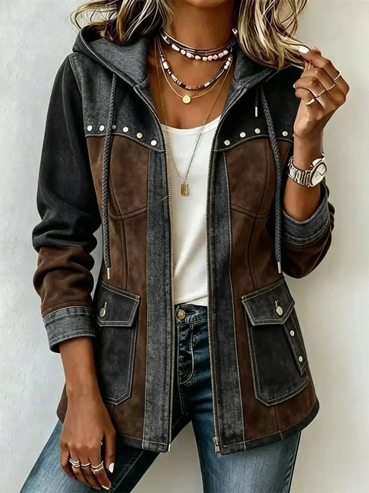 Dark Gray/Brown / 4XL